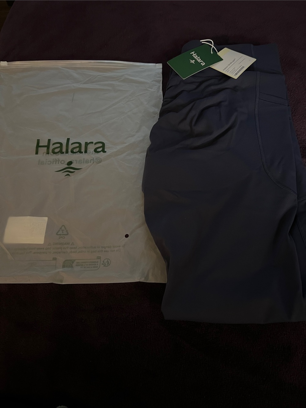HALARA Navy High-Waist Pocket Leggings ultrasculpt size L